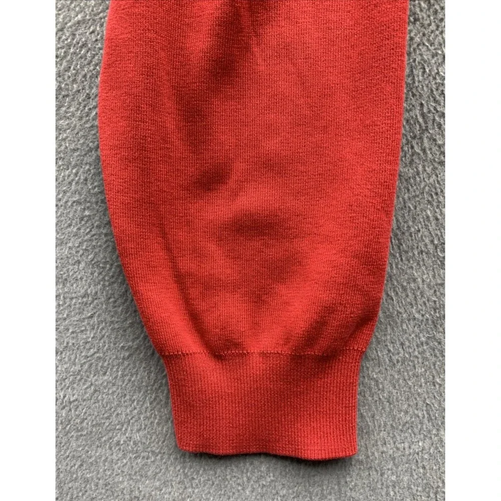 Polo Ralph lauren Mens Pullover V-Neck Sweaters Pima Cotton Preppy Red Large